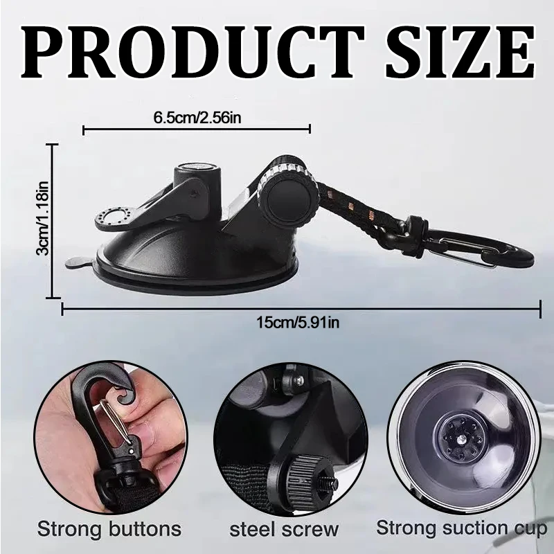 4Pcs Car Tent Suction Cups Buckle Side Round Awning Anchors Outdoor Travel Camping Tent Suckers Anchor Securing Hook Universal