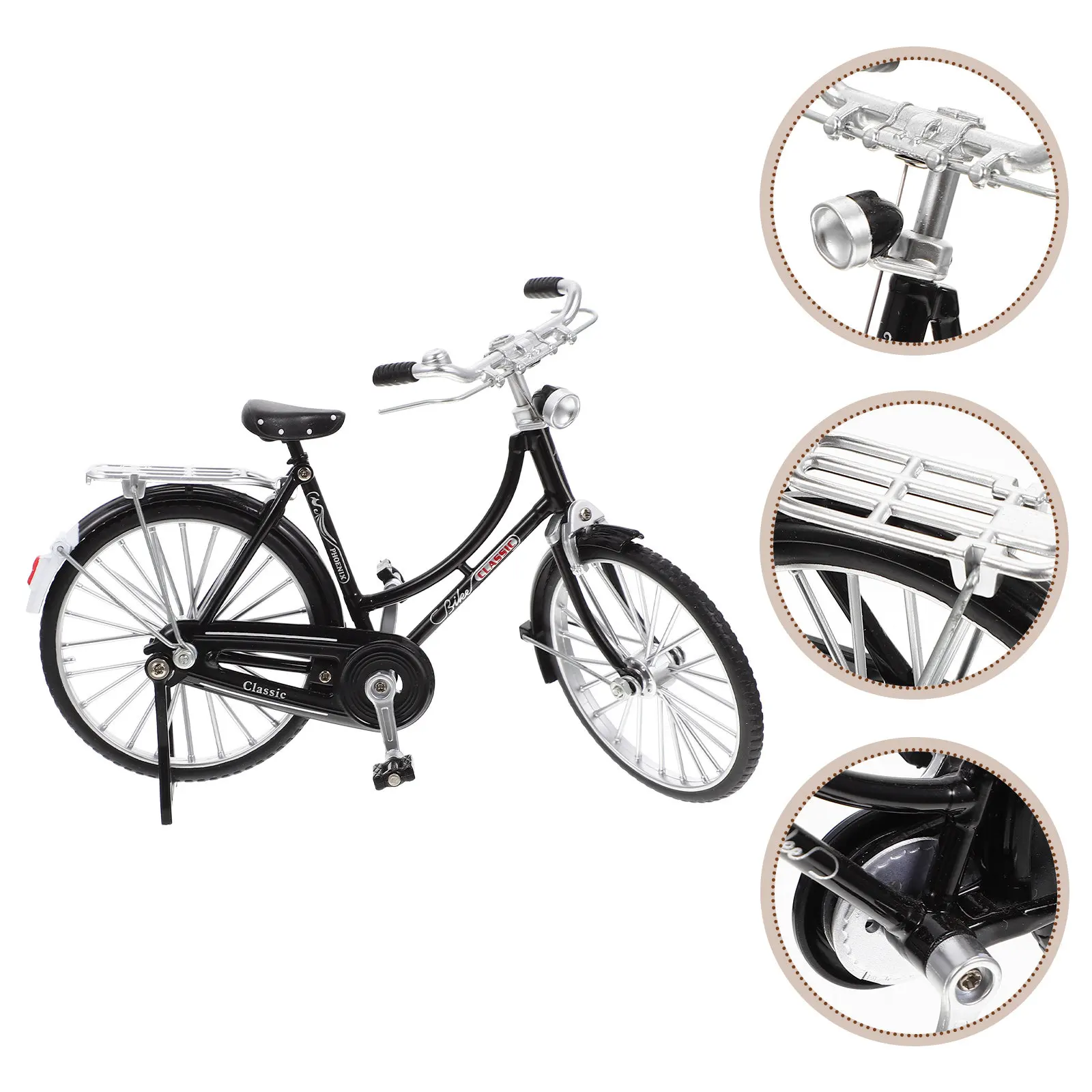 

Alloy Mini Bike Sculpture Exquisite Craftsmanship Lifelike Shape Desk Mantelpiece Tabletop Shelf Decor Kids Room Living Room