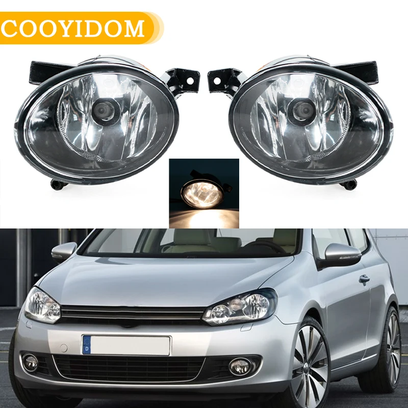 Przednia halogenowa lampa przeciwmgielna do VW Golf 6 Mk6 Plus 2009 2010 2011 2012 2013, zespół oświetlenia samochodowego, lampa przeciwmgielna z żarówką, akcesoria samochodowe.