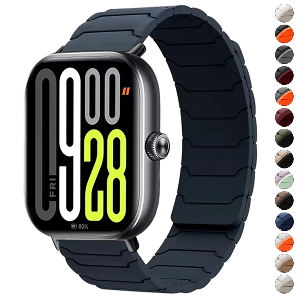 

Ремешок с магнитной петлей для Redmi Watch 6/5/4, сменный силиконовый ремешок для Xiaomi Mi Band 9 Pro/Mi Band 8 Pro, аксессуары для браслета