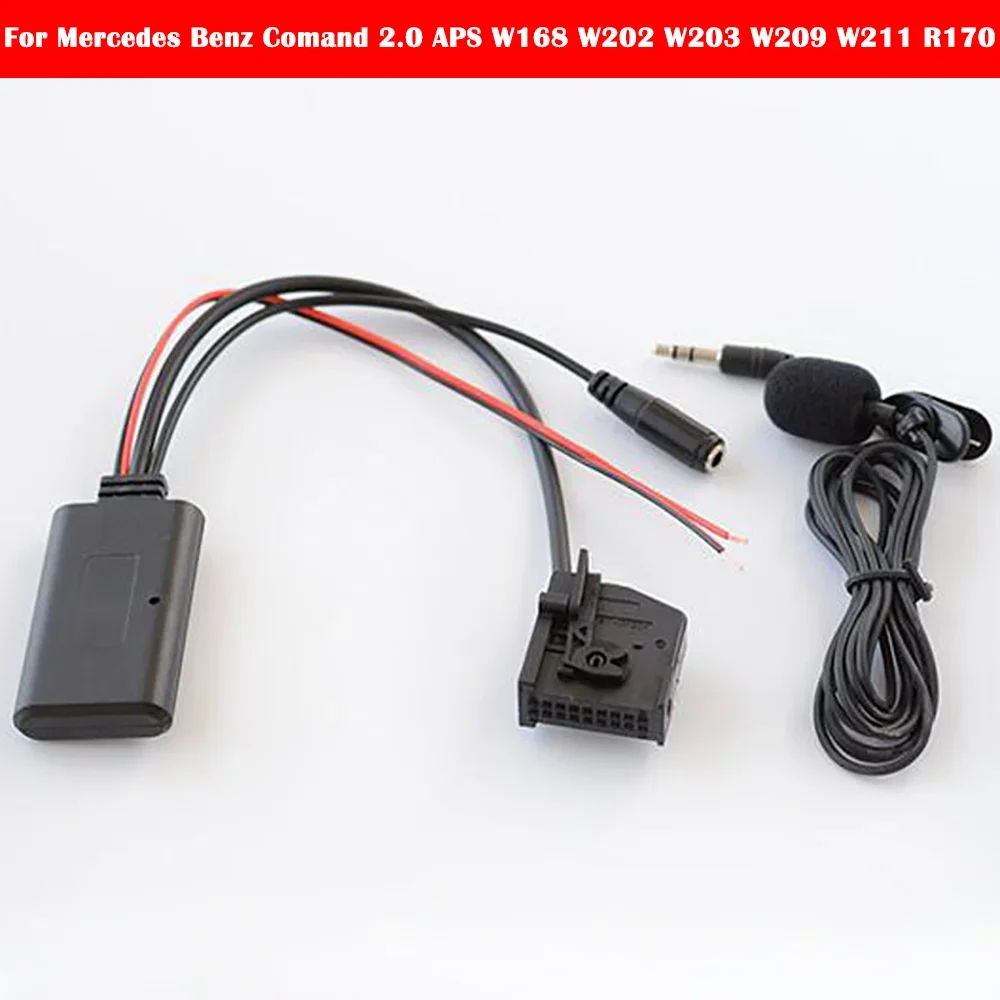 18 Pin For Mercedes Benz Comand 2.0 APS  W168 W202 W203 W209 W211 R170 Car Aux Audio Cable Bluetooth Audio Microphone adapter