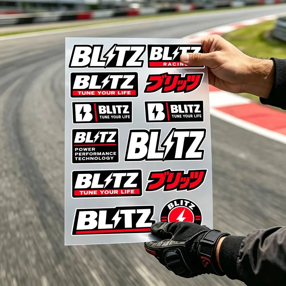 JDM Racing Blitz Reflective vinyl car sticker, Japanese racing drift Motorcycle Car Decal