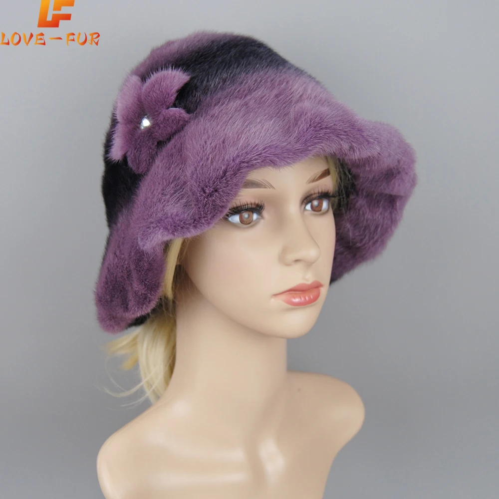 

Top Accessories Warm In Russian Winter Fur Hats For Lady Fashion Mink Fur Cap For Women Real Natural Whole Fur Hat