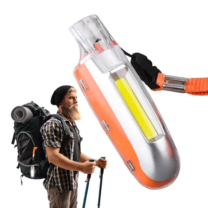 Survival Whistle Hiking 3 Modes Safety Whistle With Light Survival Whistle Keychain For Camping Type-C Charging