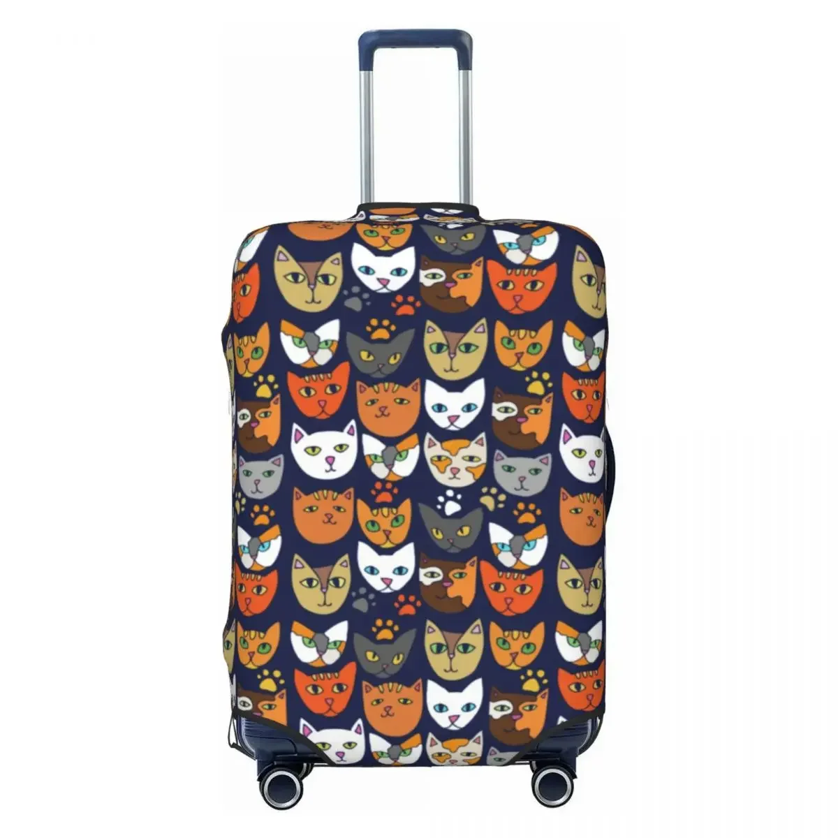 Everywhere Cat Suitcase Cover Funny Animal Pattern Travel Protector Flight Useful Luggage Case