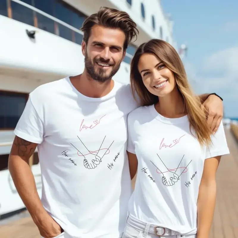 San Valentine Custom Couple Shirt Girlfriend And Boyfriend Gift T Partner Wife Husband