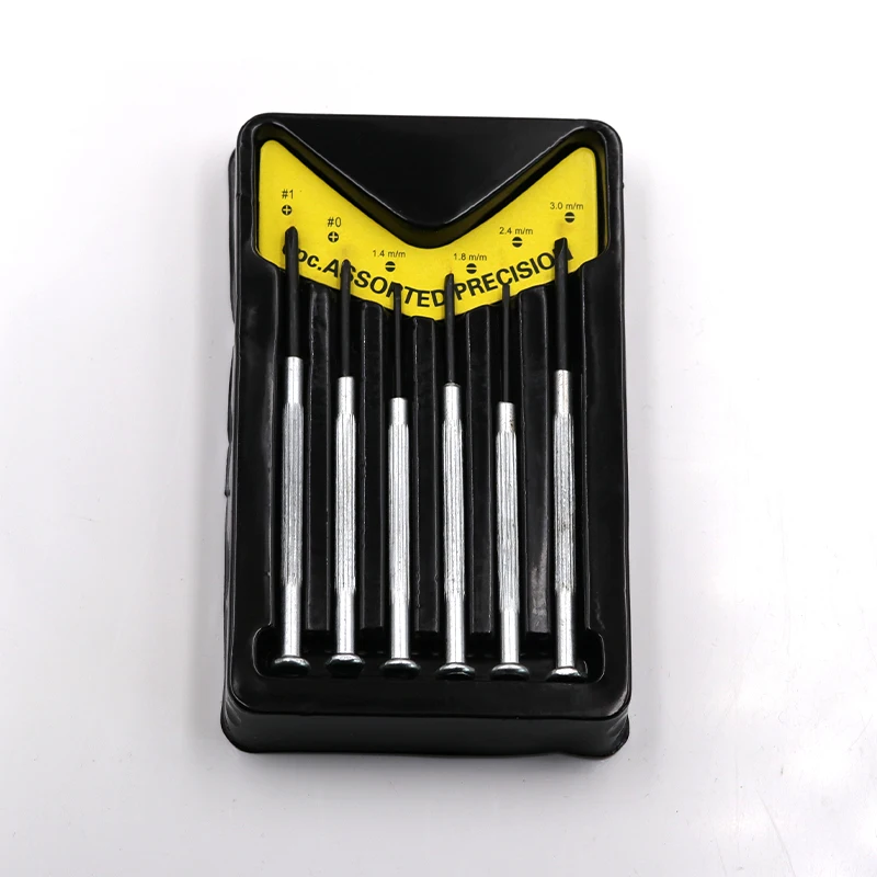 COLOUR_MAX 6Pcs Multifunction Small Screwdriver Set With Slotted Phillips Bits For Watch Glasses Screw Driver Repair Tools