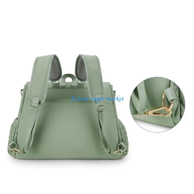 

090B Spacious Travel Diaper Bag Backpack with Easy Access Pockets & Pad Polyester Bag