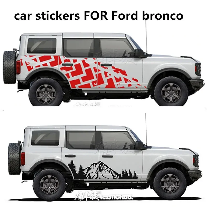 New custom car stickers body modification fashion car decals foil accessories FOR Ford bronco