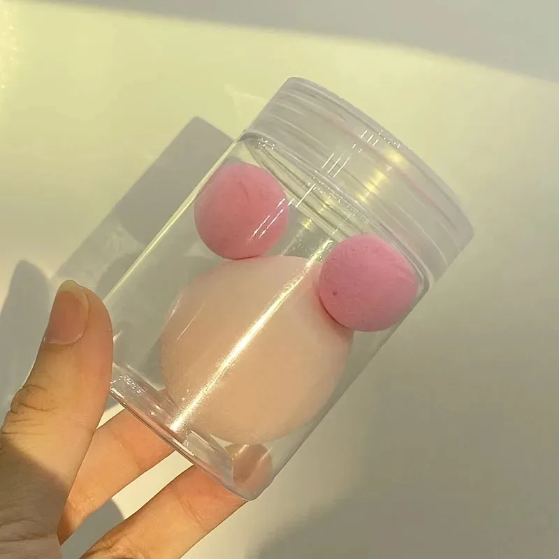 200 szt. Mini Gąbeczki do Makijażu z Własnym Logo, Kosmetyczne Puszki, Gąbki do Makijażu na Sucho i Mokro, Poduszeczki do Podkładu i Pudru, Akcesoria do Makijażu