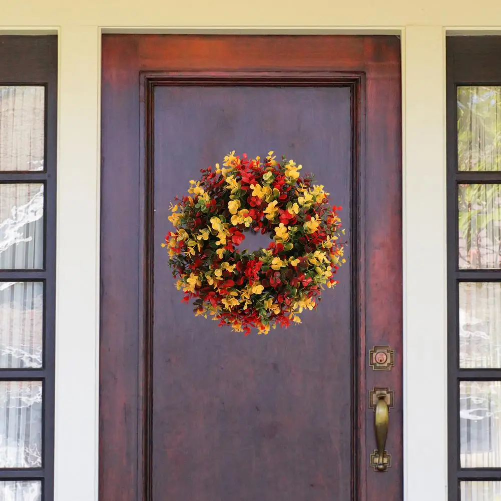 

Farmhouse Christmas Wreath Durable Christmas Wreath Plastic Christmas Wreath Festive Front Door Garland for Wedding Party Home