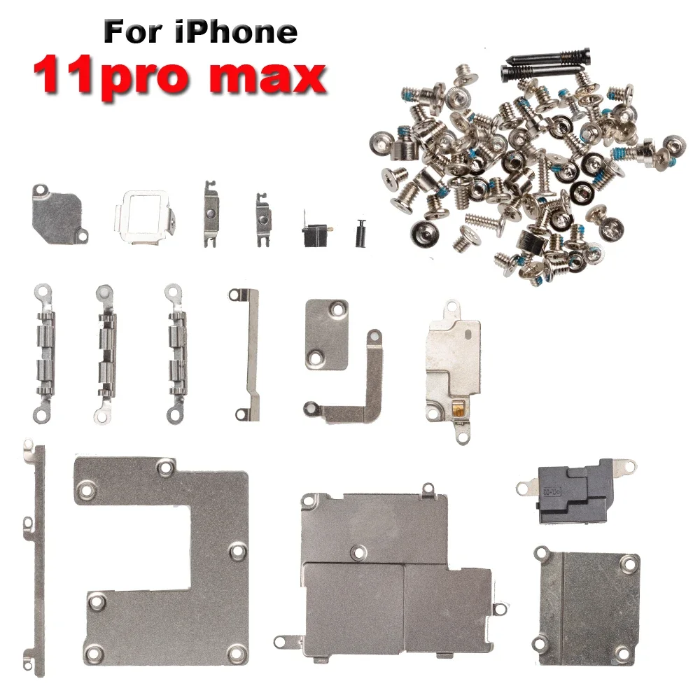 1Set Volledige Schroeven + Binnenste Metalen Beugelhouder Voor Iphone 5S 5c Se 6 6S 7 8 Plus 11 14 Pro Max Plus Kleine Ijzeren Onderdelen