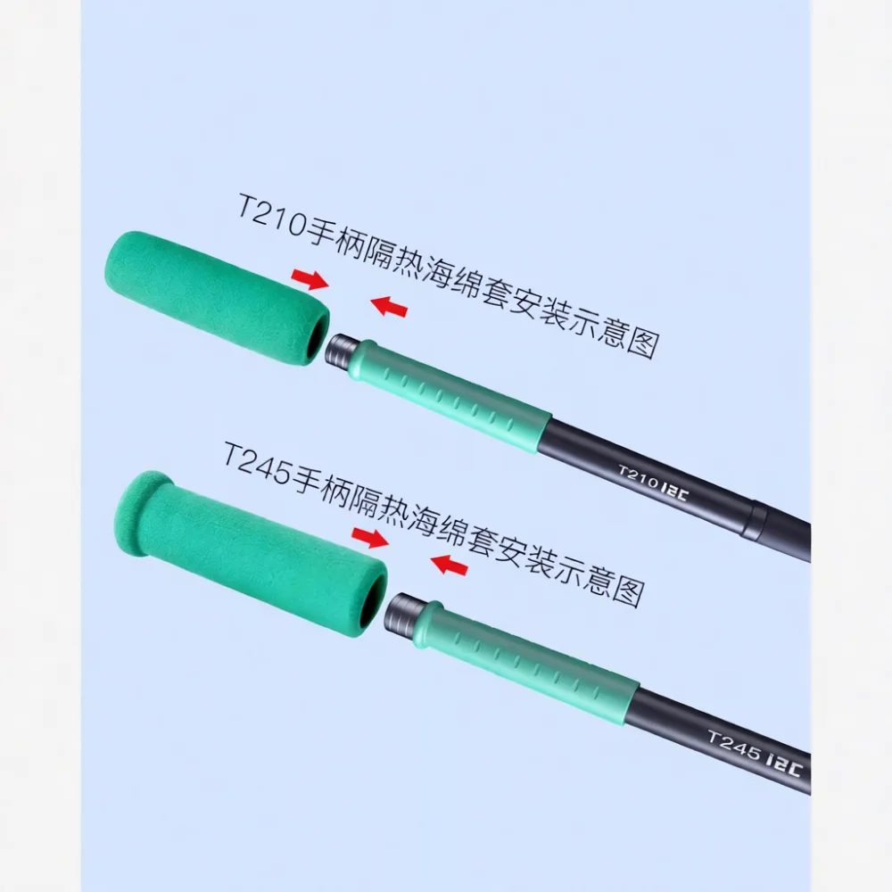 1PCSSoldering Handle Cover For T245 T210 936 T12 Rework Welding Station Insulation Protector Soft Grip Sleeve Tool Accessory
