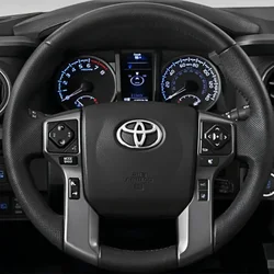 Custom Car Steering Wheel Cover 100% Fit For Toyota Land Cruiser Prado Land Cruiser Tacoma Tundra Car Products Steering Wrap