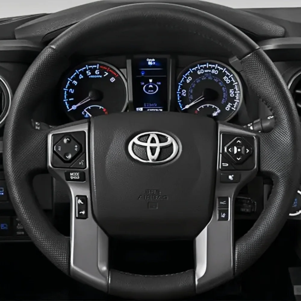Custom Car Steering Wheel Cover 100% Fit For Toyota Land Cruiser Prado Land Cruiser Tacoma Tundra Car Products Steering Wrap