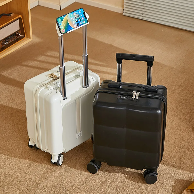 

Small Handheld Lage 20x30x40cm Spring Autumn Air Travel Carry-On Suitcase with Pull Rod 4 Inch Cact Leather Case