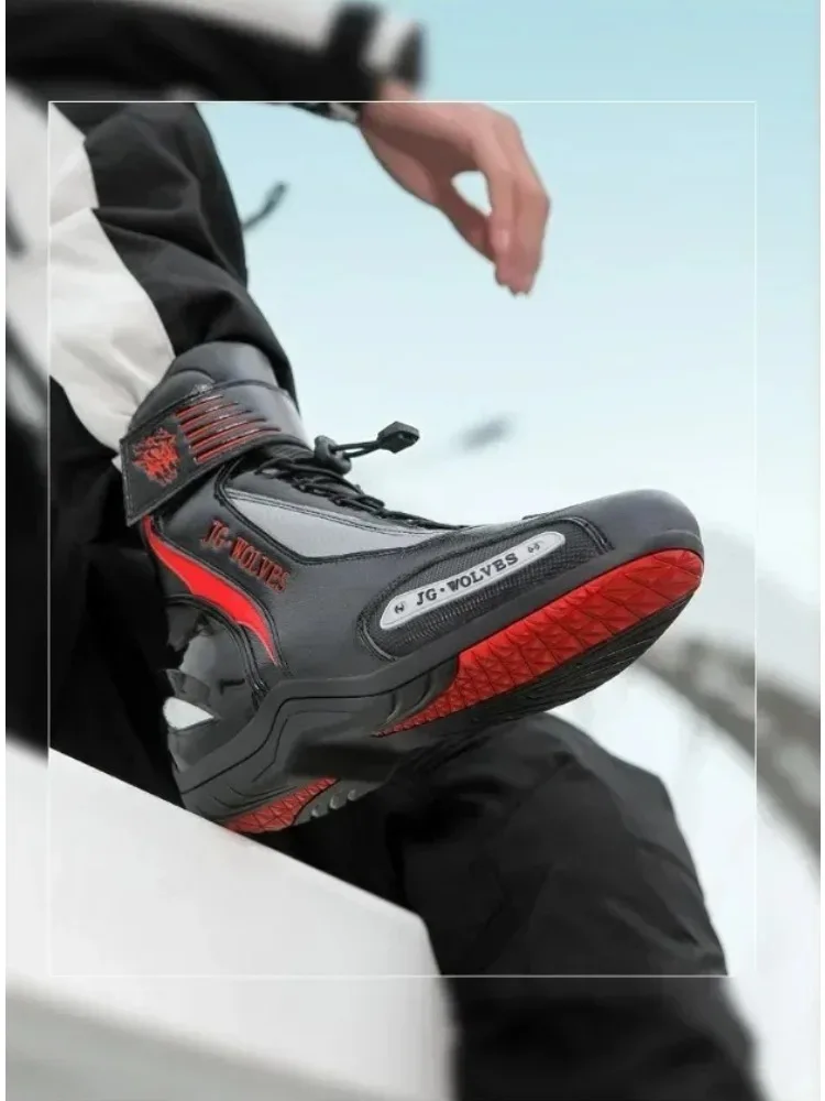 

Off Road Motorcycle Riding Shoes Male Knight Racing Short Boots Four Seasons Motocross Equipment Botas Moto Hombre