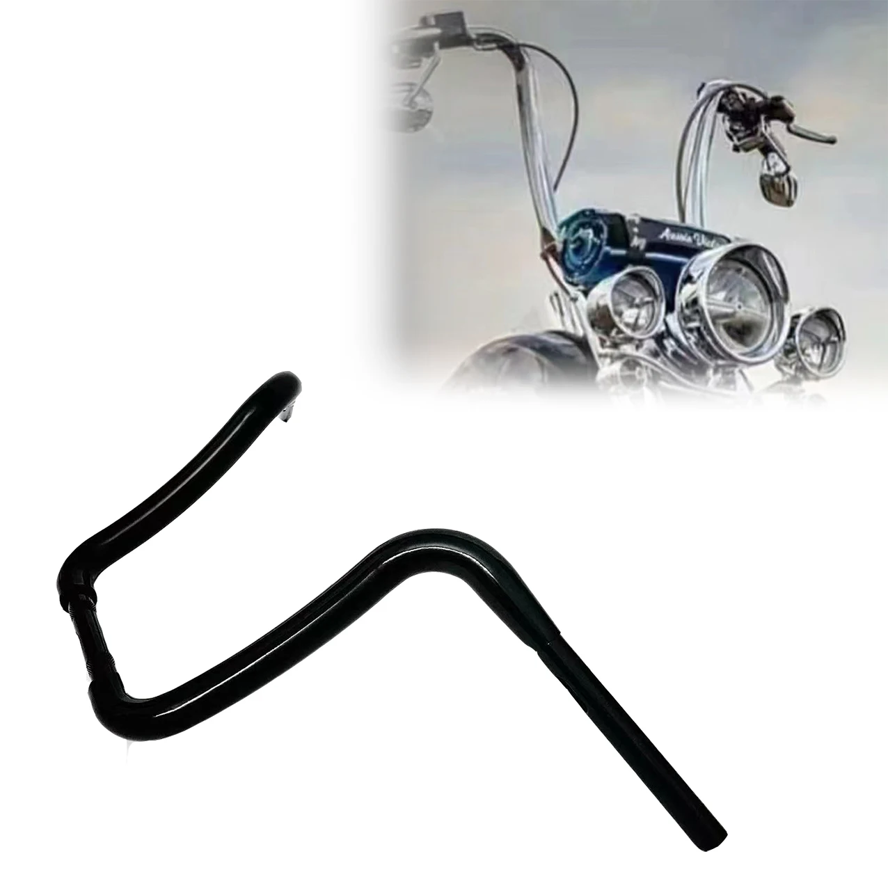 Motorcycle 1-1/2inch Custom Handlebars for Harley Softail Street Bob Fat Boy Breakout Low Rider Road King