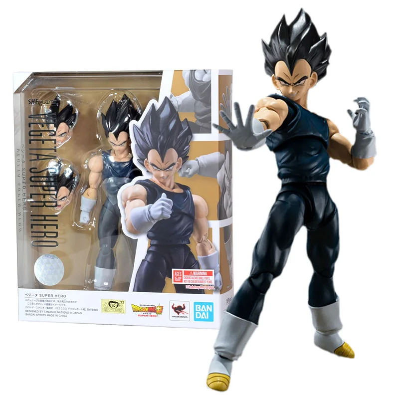 

Bandai Figure Dragon Ball Anime Figures SHF Vegeta Super Hero Collection Model Action Figure Toys For Boys Children's Gifts