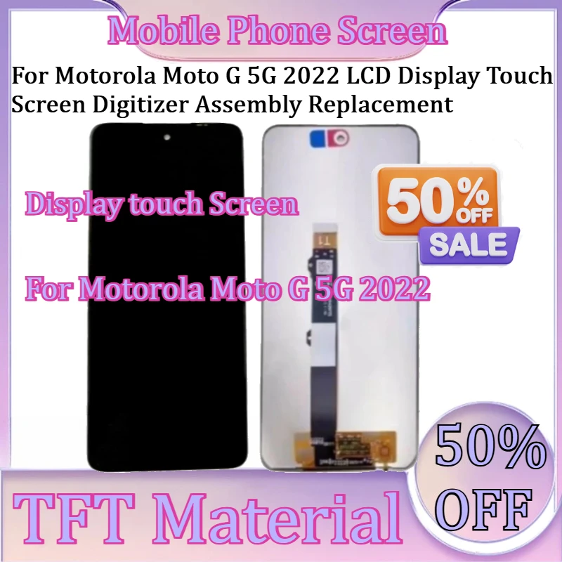 

Для Motorola Moto G 5G 2022: новый сменный TFT-дисплей в сборе с сенсорным экраном и дигитайзером