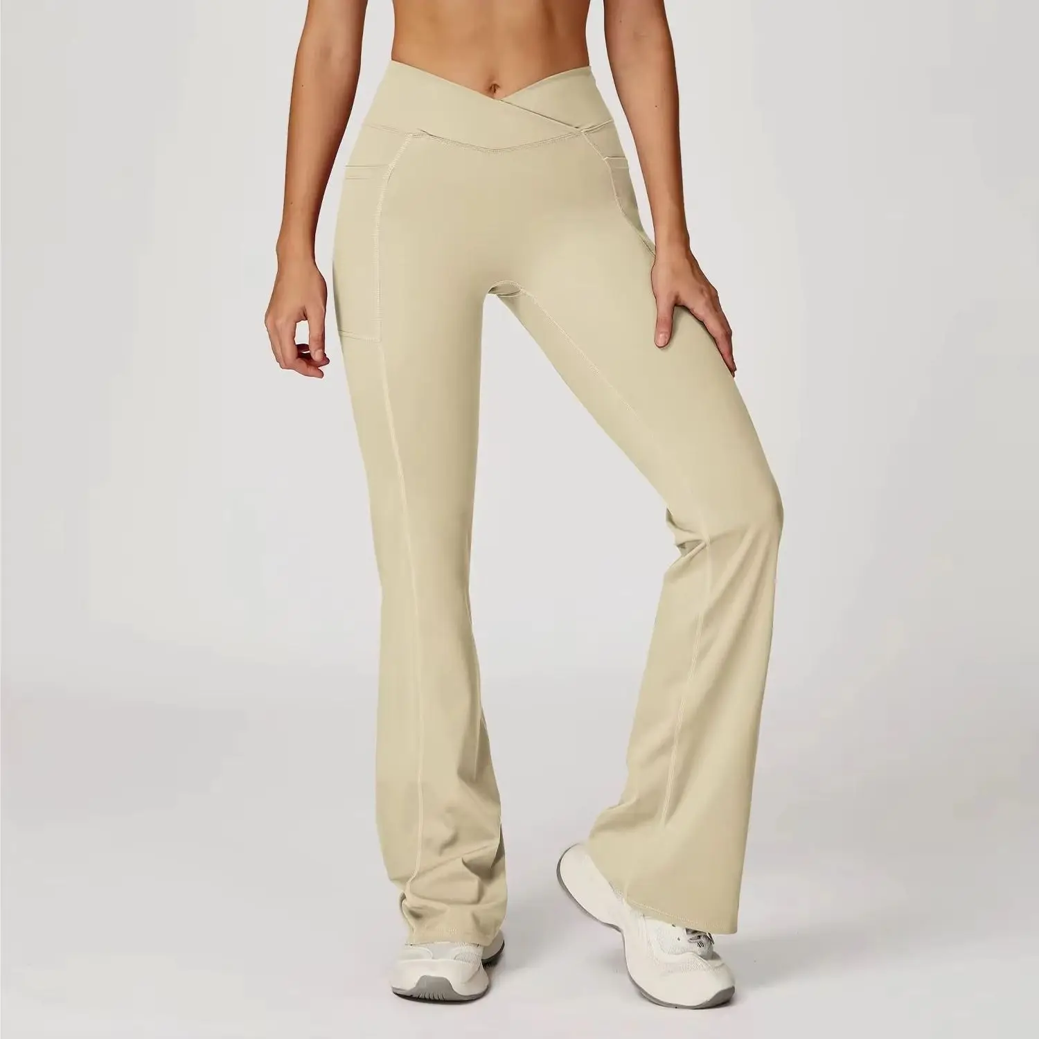 

Yoga Pants Bell Bottoms Women Gym Fitness Leggings High Waist Sport Flare Pants Women Female Legging Tummy Control Running Tight