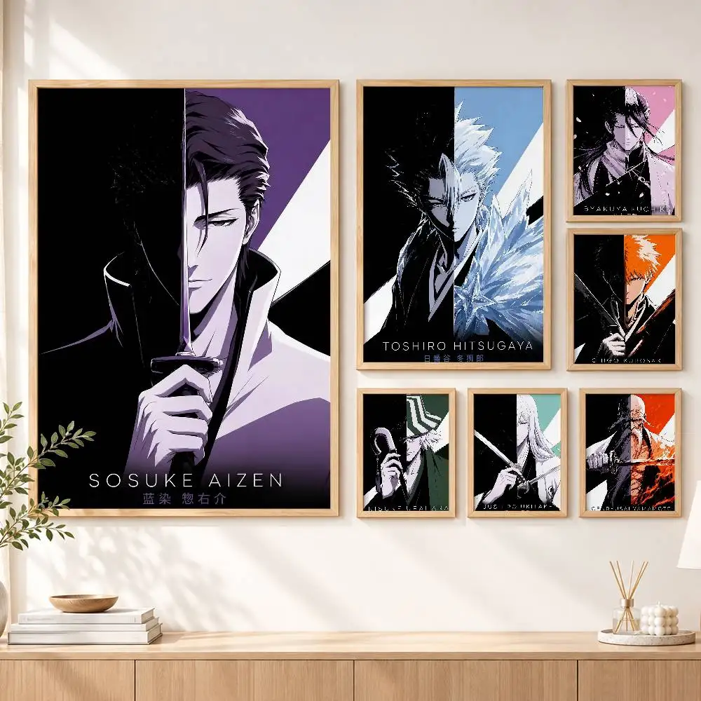 Cool Anime B-BLEACH Characters Customizable HD Self Adhesive Waterproof Wall Art Poster