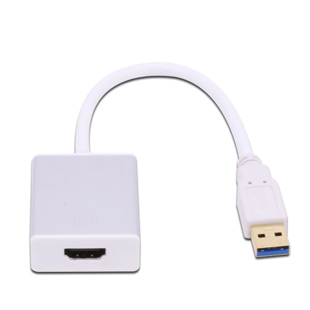 Adaptateur de câble USB 3.0 vers convertisseur, argent 1080p, affichage vidéo Hd pour Pc, ordinateur portable, projecteur, Hdtv, Support multi-écran