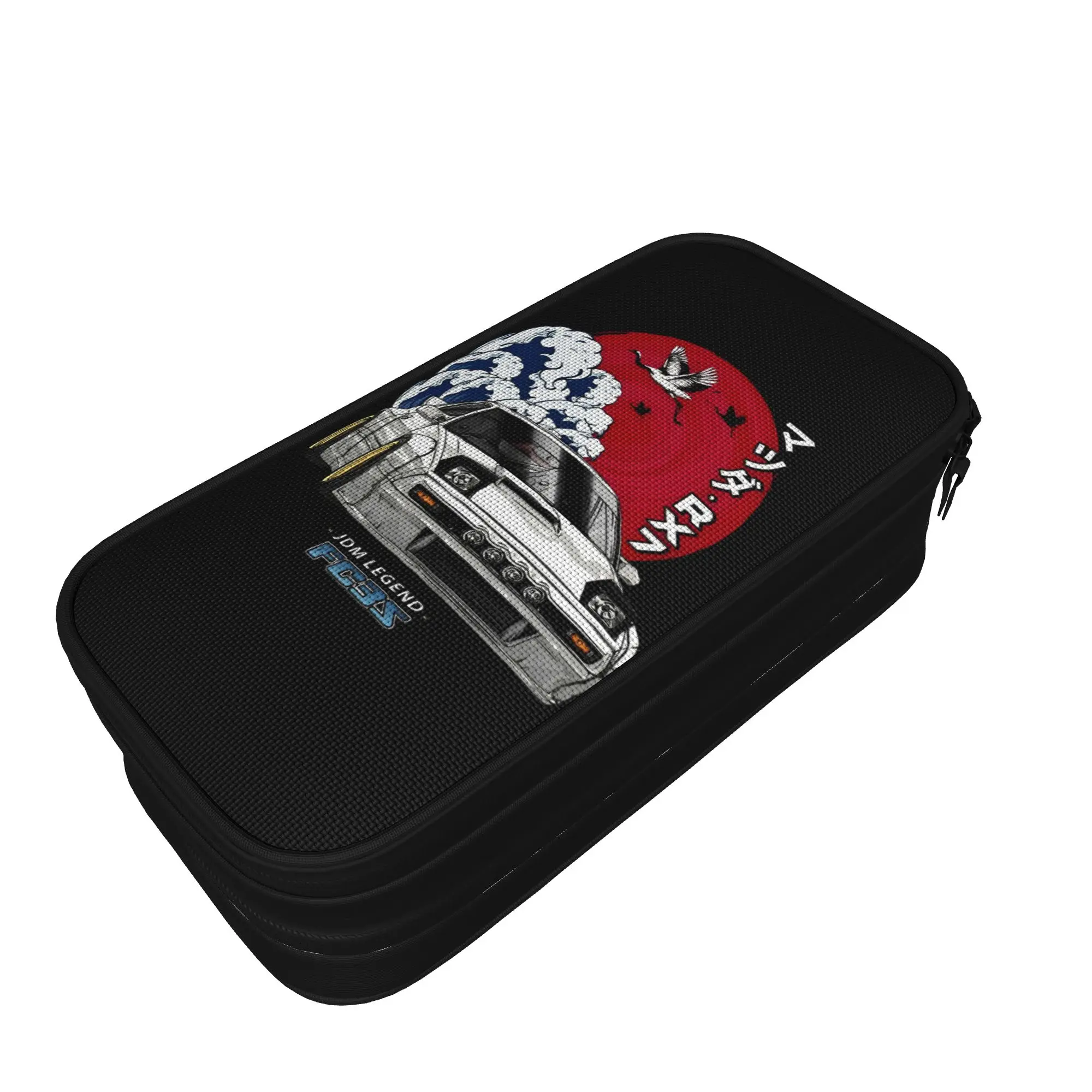JDM RX7 Car Pencil Cases Cute  Drift Pen Holder Bag Student Big Capacity Students School Gift Pencilcases