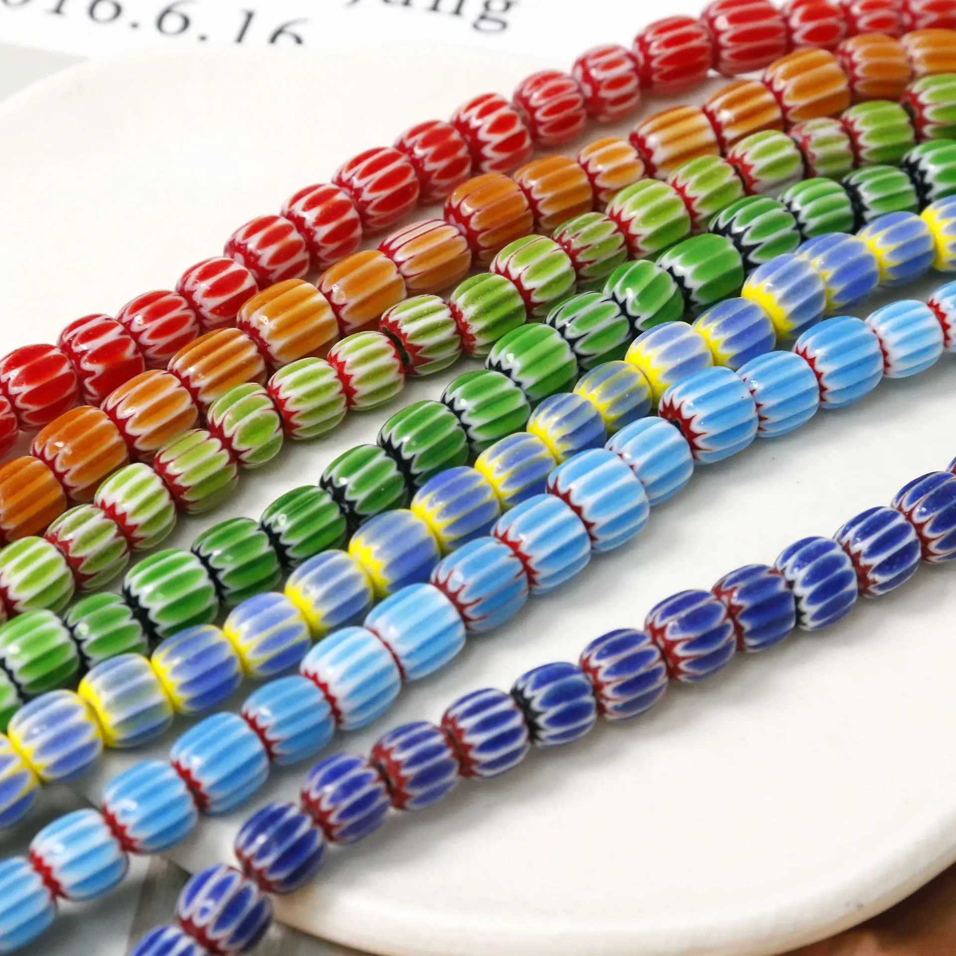 5pcs 9*7mm round mixed color ceramic Beads for Jewelry Making DIY Handmade Bracelet Necklace Accessories