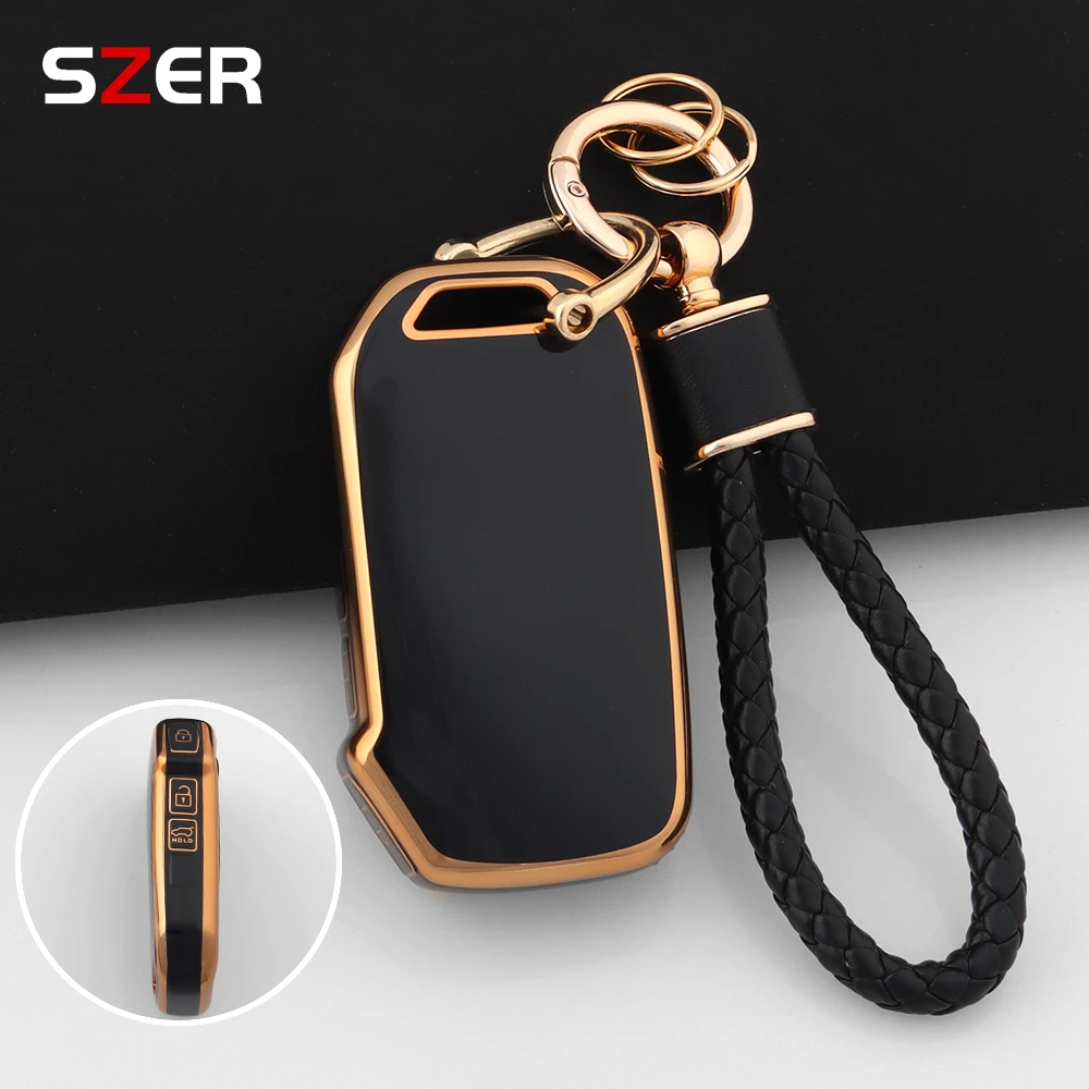 Für Kia K3 KX3 KX7 K5 Sportage Karneval Mpv K8 3 Tasten NEUE TPU Auto Smart Key Fall Abdeckung Schlüsselbund Shell Fob Zubehör
