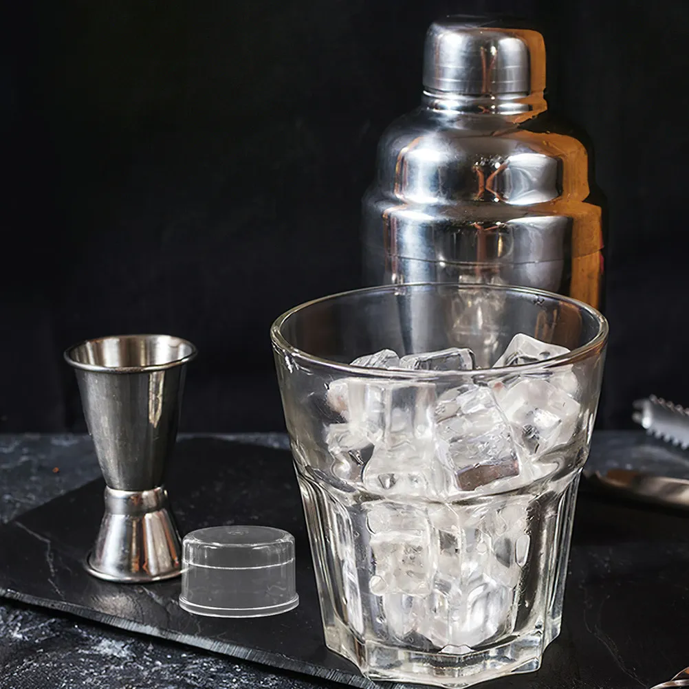8Pcs Shaker Cup Lid Cover Set Spillproof Pc Material Compact Portable for Cocktail Bubble Tea Juice Protein Shake Shaker Bottles