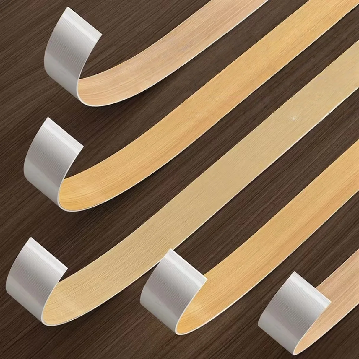 1 Roll 10m/393.7 Inch Wood Grain Border Tape, Self-Adhesive Decorative Edge Banding, Wood Grain Strip Edge Banding