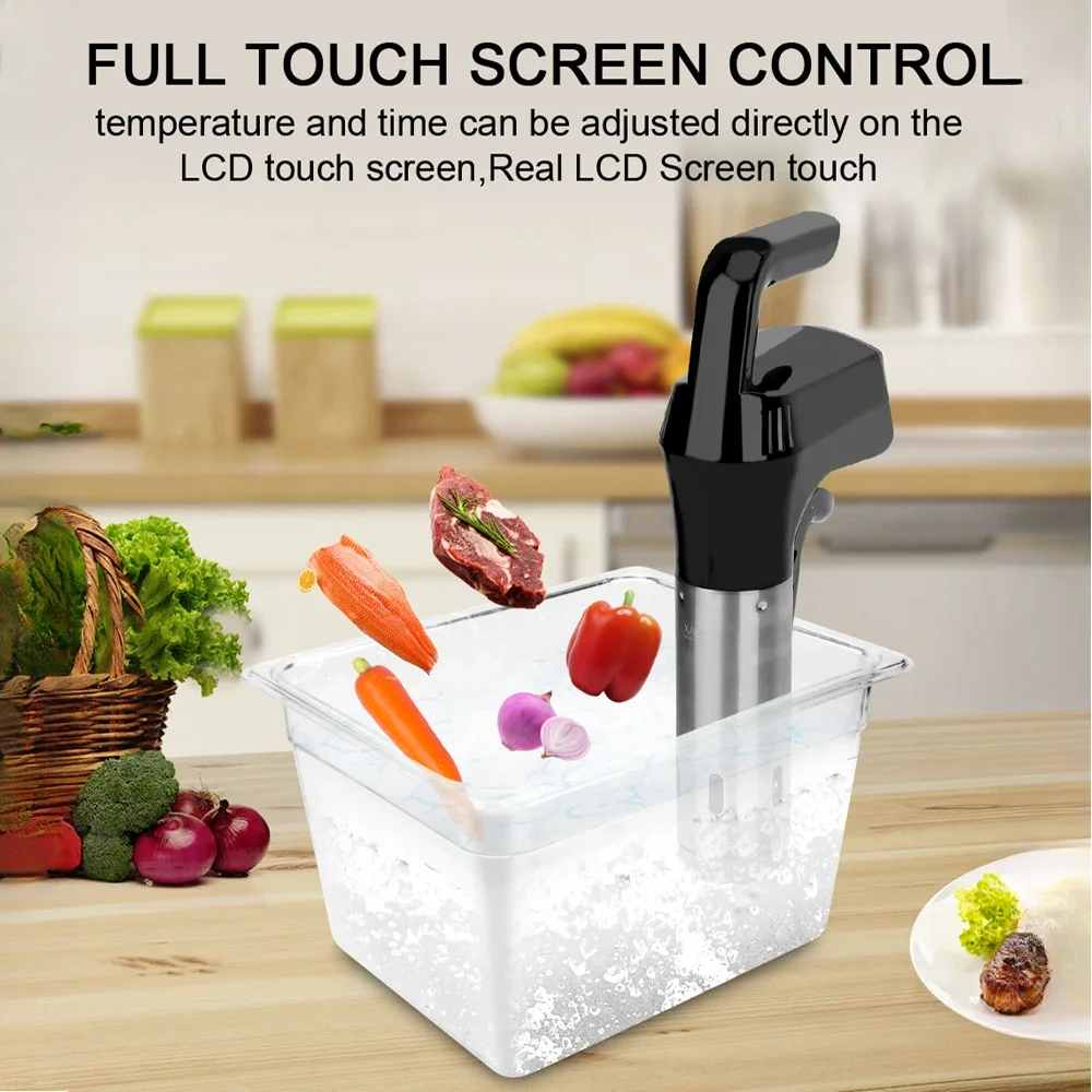 1100 واط فراغ Sous فيديو طباخ LCD اللمس شاشة ديجيتال الغمر المروج الطبخ الدقيق مقاوم للماء الذكية طباخ بطيء