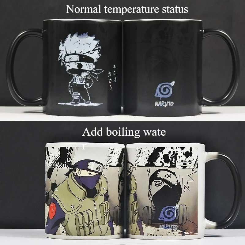 

Hatake Kakashi water cup color change cup double-layer pattern Naruto Shippuuden Anime peripheral Ceramic mug, birthday gift