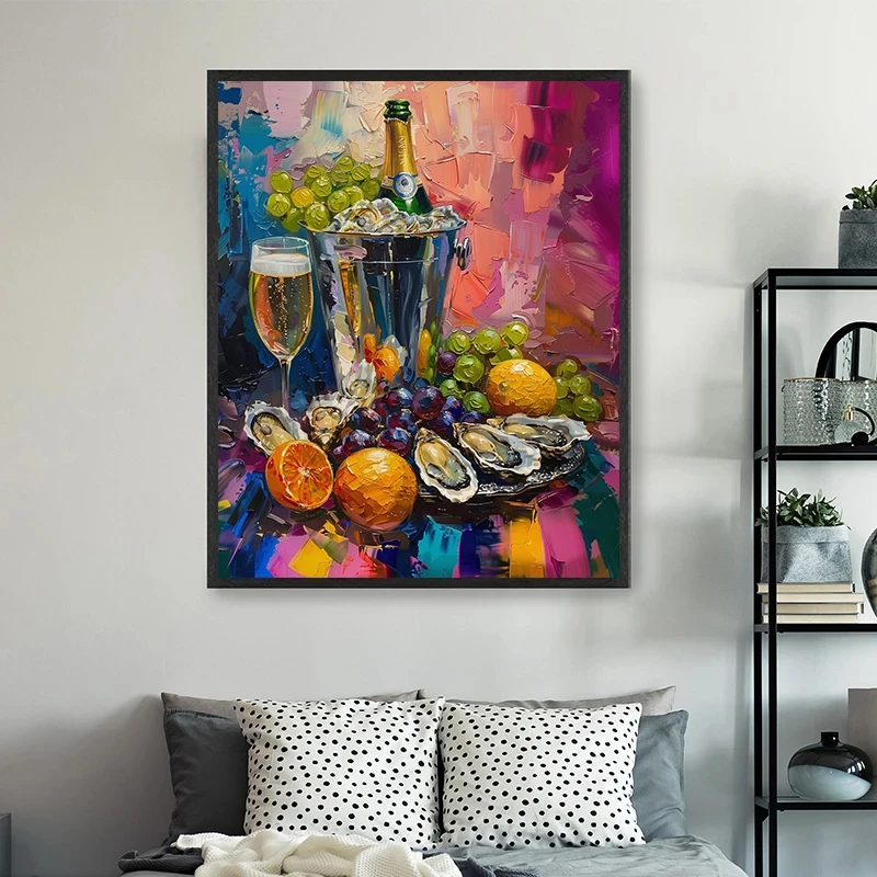 Funky Colorful Kitchen Food Posters and Prints Canvas Printing Vintage Wall Art Picture--2026 NEW-