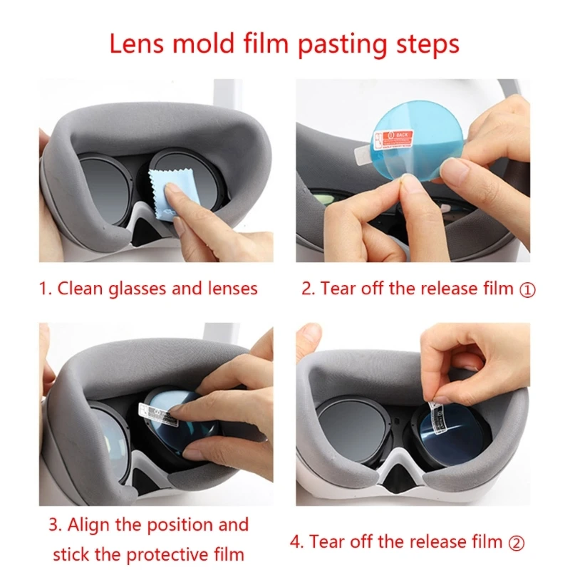 1Set Water/Dust Resistant Lens Protector for Meta Quest 3/Pico 4 VR Glasses  Headset Full Coverage Anti Scratch Film