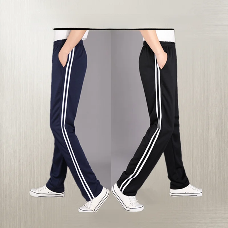 Summer Thin Straight Leg School Uniform Pants Black Blue White Striped Middle And Primary School Students Boys And Girls Trou...
