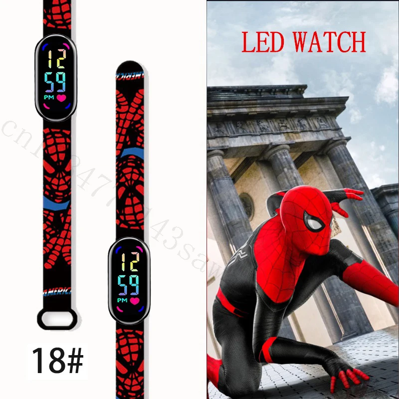 

MINISO Spiderman Kid's Watches Men Sport Wristband Bracelet Waterproof Children Digital Watch Boys LED Clock Gift