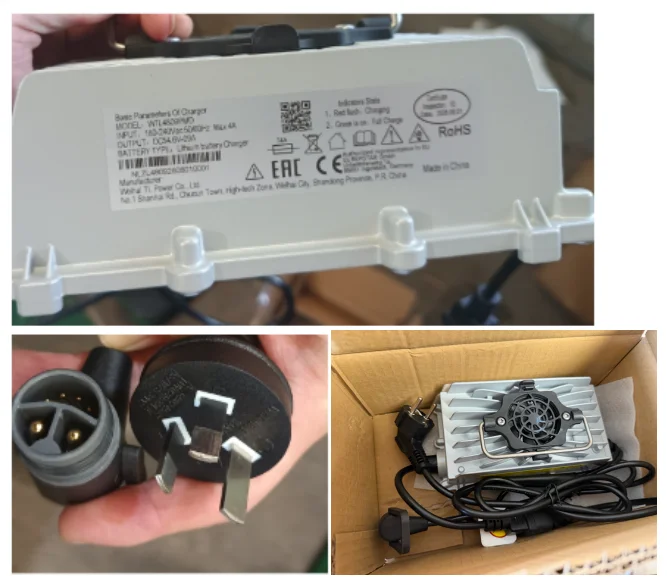 Lithium Battery Charger 56.4V 9A for NOBLELIFT Electric Pallet Truck PTE20N