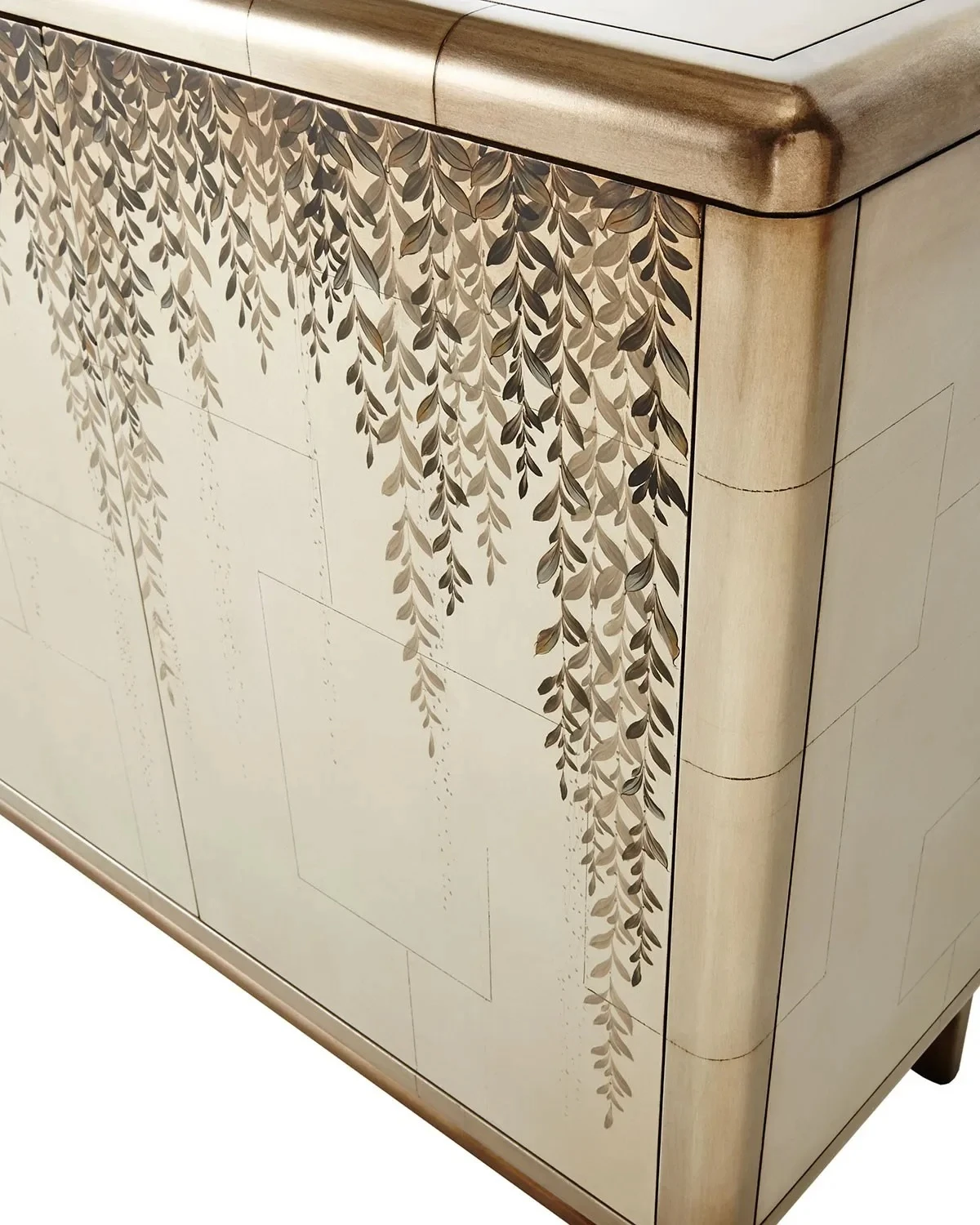 Simple Retro Painted Distressed Dining Room Sideboard Cabinet Sideboard