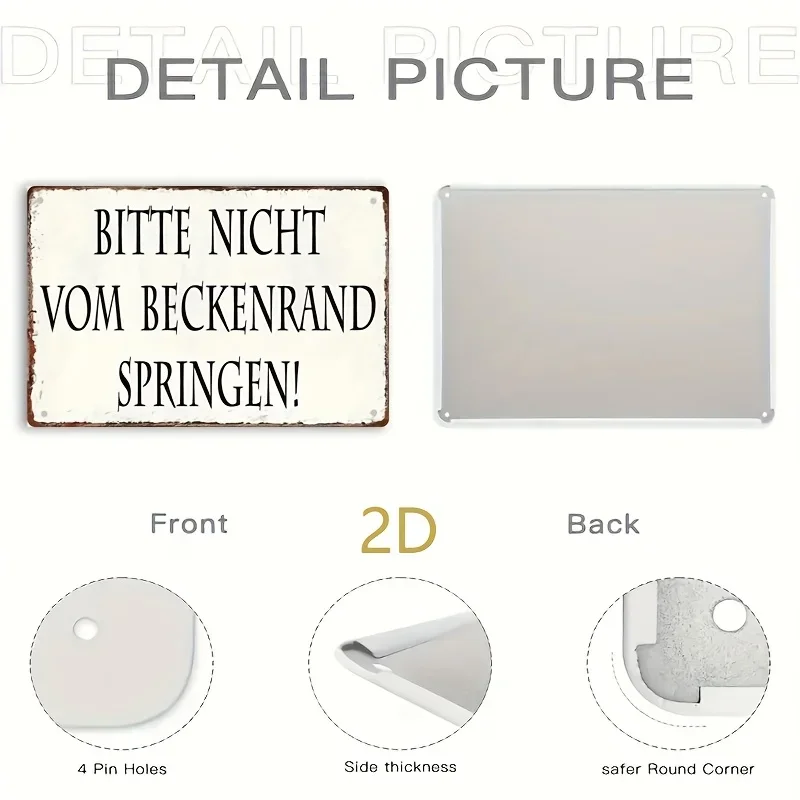 2D Flat, [2D Flat] 1pc Classic Metal Sign: 