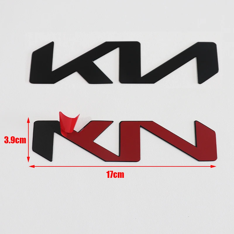 1pcs 3D newest aluminum Car Front logo Front hood Rear Bumper tail door trunk sticker car Emblem styling Accessories For kia