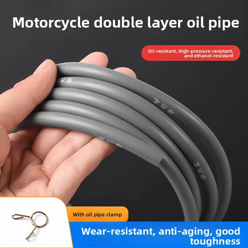 Thickened motorcycle fuel pipe and hose, resistant to freezing and aging, suitable for scooter fuel lines