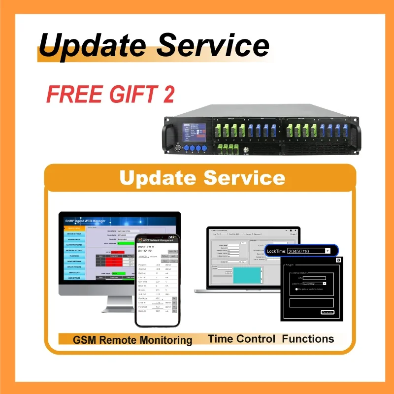 WSEE High Power 16 Port GPON OLT Network CATV Optical Amplifier WDM 23dBm 20dbm 17dbm 1550 CATV Optical EDFA 23dBm High Power