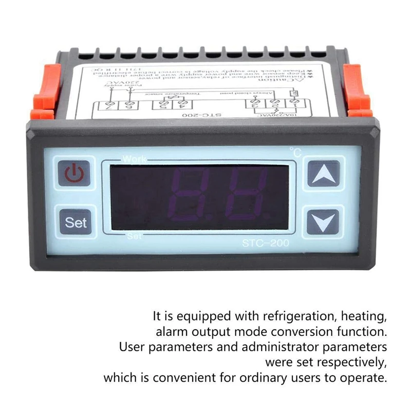 3X STC-200 Digital Thermostat Temperature Controller Microcomputer Refrigeration Heating Controller AC220V