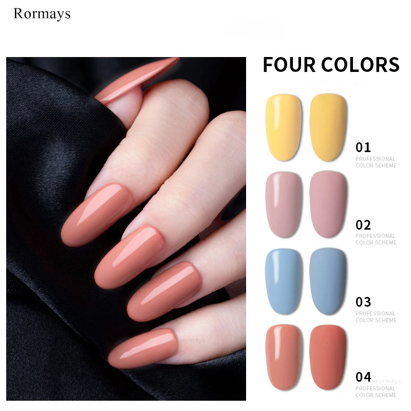 

Rormays Macaron Series Gel Nail Polish Is Applicable To Nail 1KG Immersion UV LED Semi Permanent Nail Art Gel Varnish Factory