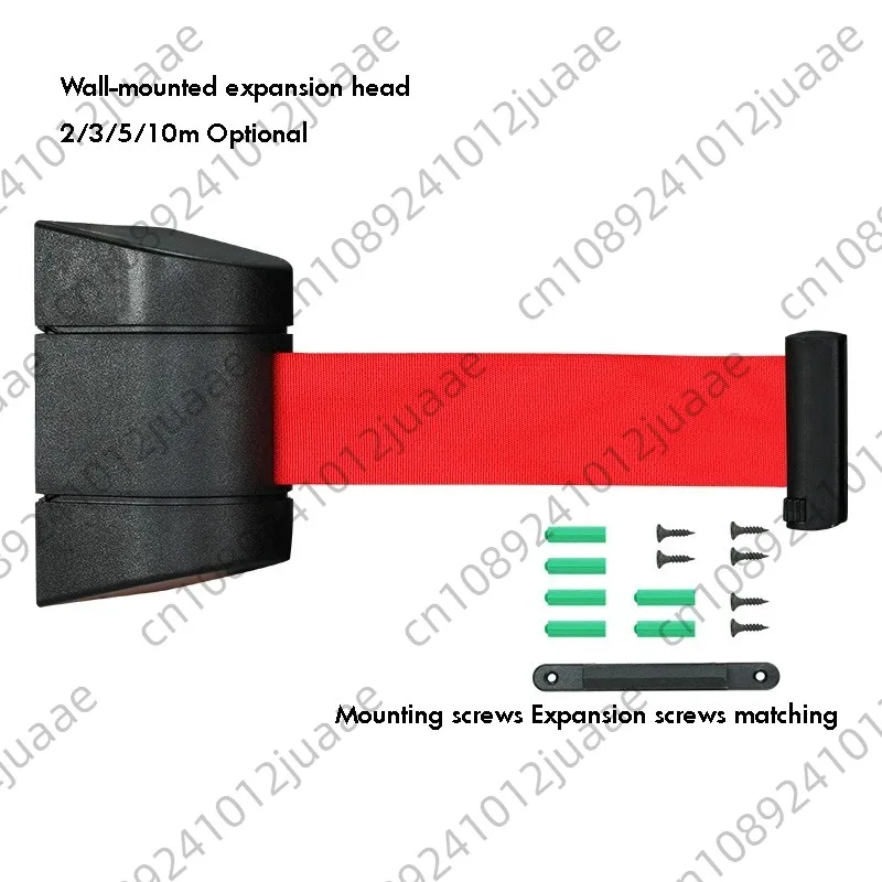 5m 10m Wall Mounted Bollard Barriers Plastic Retractable Belt With Magnet Fence Guardrail Warning Tape
