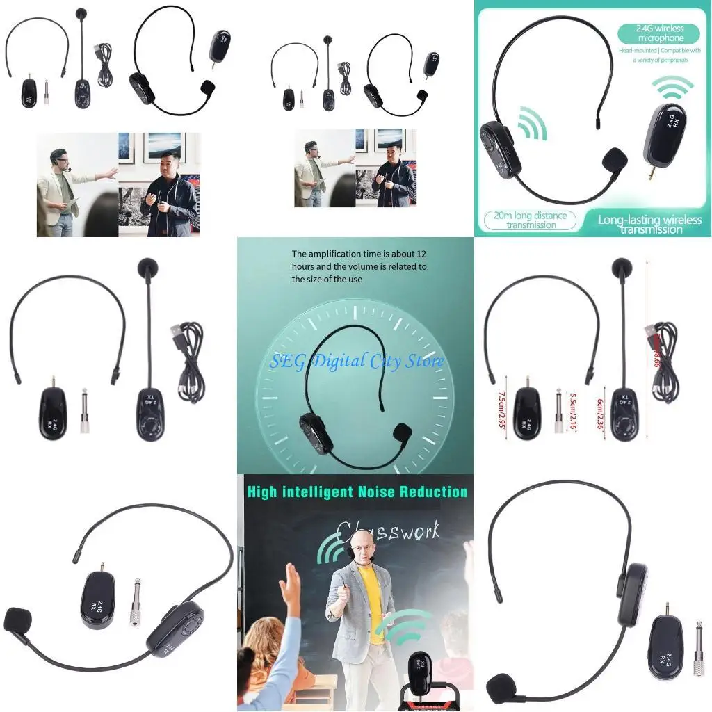U75B 2.4G Headmounted Wireless Microphone Teacher Teaching Amplifier Earphone