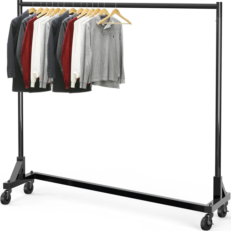 

62-Inch Heavy-Duty Garment Rack with 500 lb Capacity, Industrial Frame