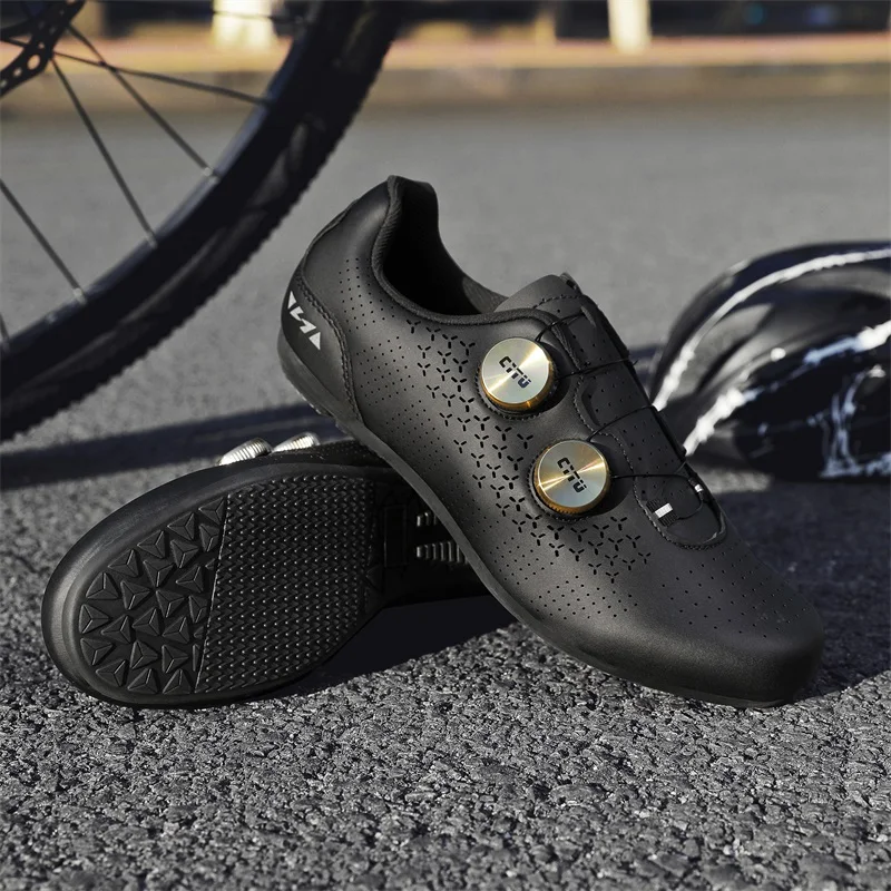 Herren Fahrradschuhe Radsport Schnellverschluss-Schuhe MTB Rennrad Unisex Profi-Rennschuhe Modische Gummi-Flachschuhe – Detail 7
